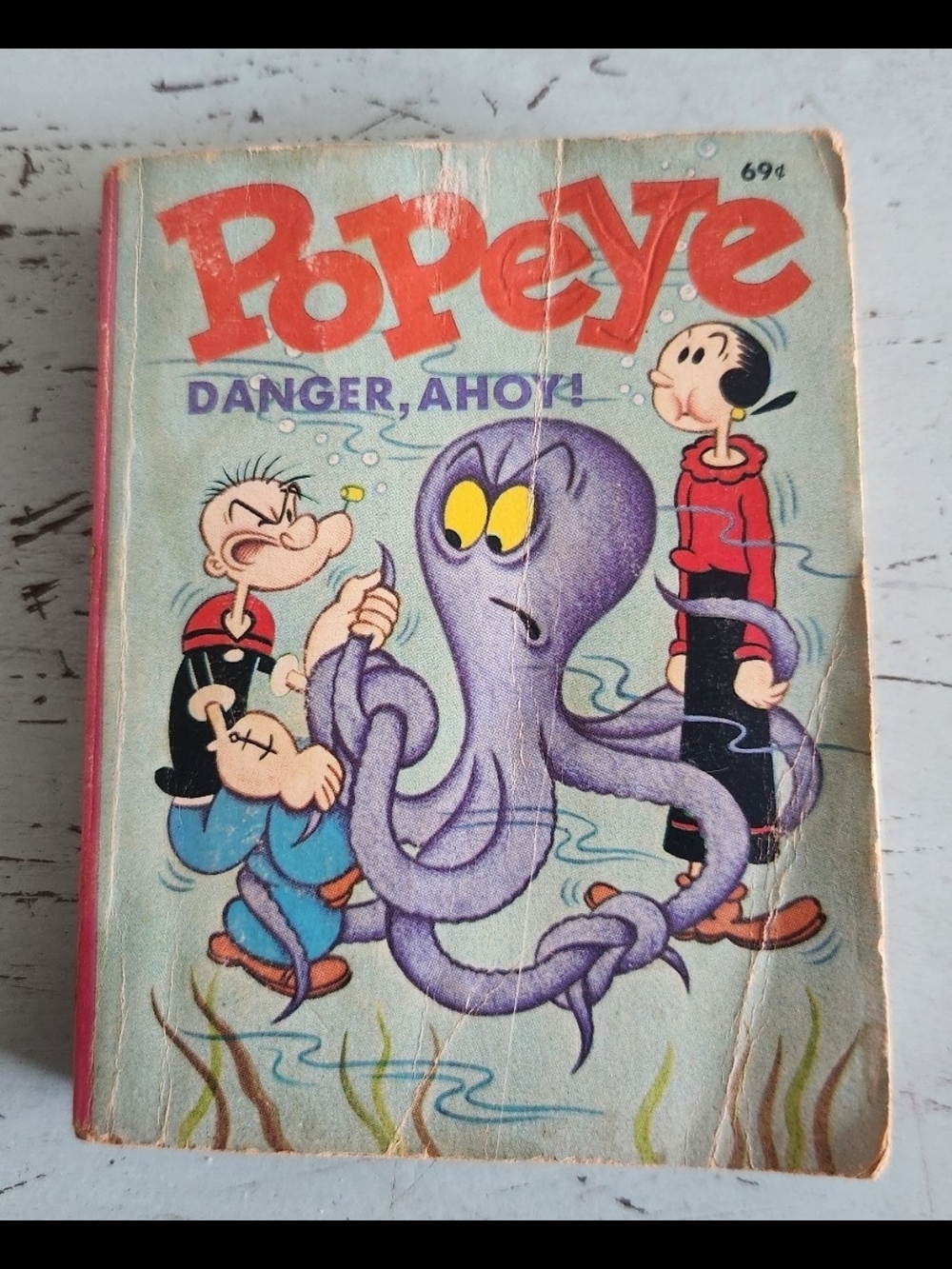A Big Little Book. Popeye: Danger Ahoy! Book. Paul Newman. #5768-1. Whitman 1969